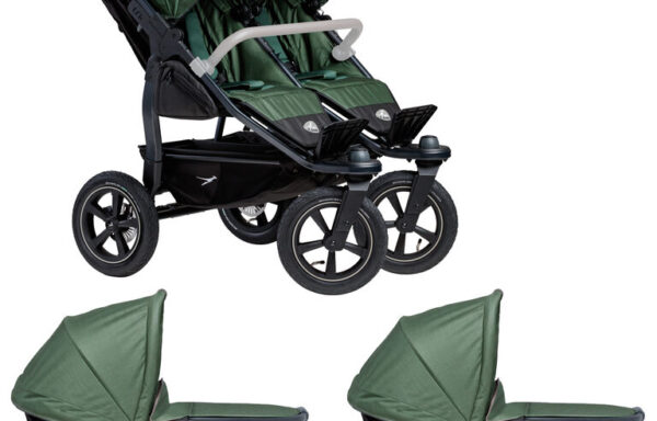 Kočárek TFK Duo 2 Air wheel olive s korbami