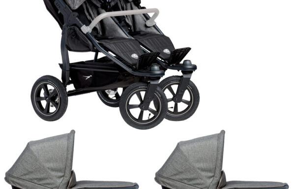 Kočárek TFK Duo 2 Air wheel Premium grey s korbami