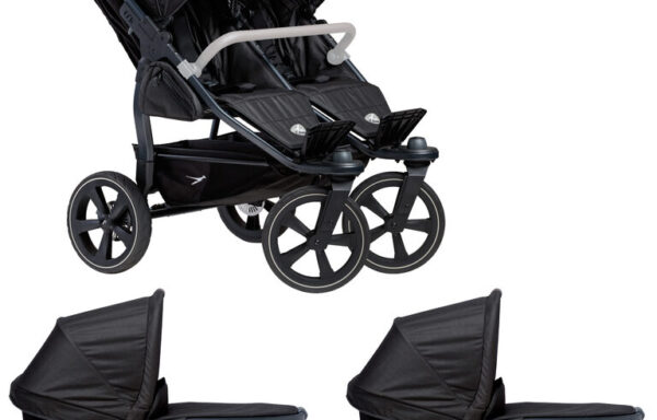 Kočárek TFK Duo 2 Air chamber wheel black s korbami