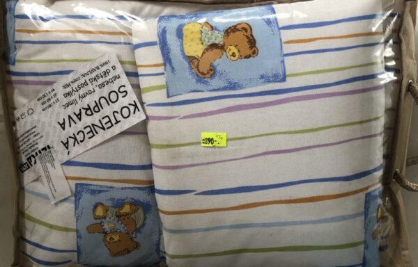 Souprava 4D medvídek s proužkem 90×130