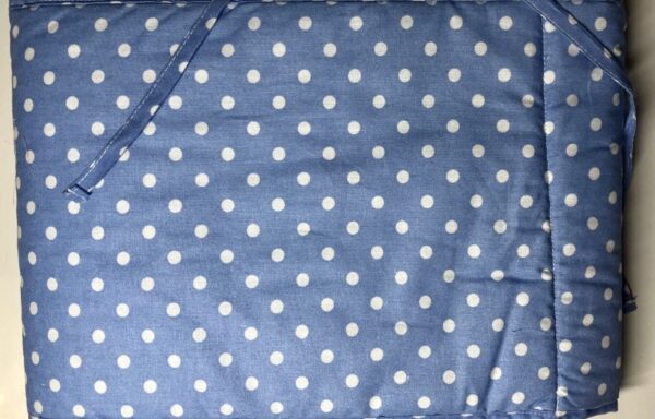 Mantinel do postýlky modrý s puntíky